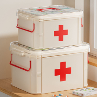 家用大容量醫藥箱藥品多層收納盒家庭裝透明防潮醫藥箱便攜急救箱
