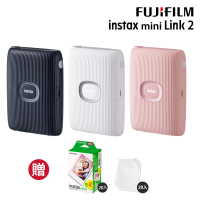 【FUJIFILM 富士】instax mini Link2 手機印相機 原廠公司貨(20張底片透明保護套20入組合)