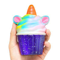 Jumbo Galaxy Colorful Unicorn Ice Cream Squishy Slow Rising Soft Squeeze Toy Bread Cake Scented Fun for Baby Kid Xmas Gift Toy