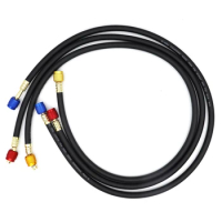 Set Of R410A 1/4 Inch SAE Hoses For Air Conditioner Refrigerant Charging R410A R22 R134A