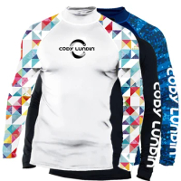 Summer Long Sleeve Rushguard Male Men's Beach T-shirt Cody Lundin Rashguard UV Blouses Cycling Hiking Surf Shirt Your Logo Tees
