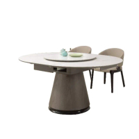 【MUNA 家居】維克斯5.2尺岩板伸縮圓餐桌/931/不含椅(桌子 餐桌 休閒桌)