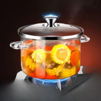 Glass Pots Home Gas Stove 220V Electric Pottery Stove Double Ear Soup Pan Can Be Open Fire High Temperature Resistance Stew Pot