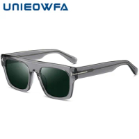 UNIEOWFA Tom Ford Polarized Prescription Sunglasses Men UV400 Protection Big Acetate Thick Frame Optical Progressive Sun Glasses