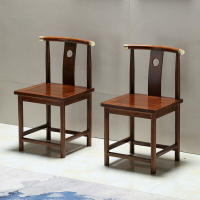 實木椅子仿古實木靠背椅圍椅三件套新中式辦公室家用餐椅圈茶椅子