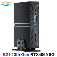13th Gen Mini Host Intel i9 13900F i7 13700F i5 13400F Mini PC Nvidia RTX 4060 8G PCIE4.0 Windows 11 Gaming PC Computer WiFi6