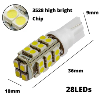 1000pcs T10 168 194 t10 W5W 1210 White t10 28 SMD LED Wedge Reading Dome Lamp Marker Wedge License PlateLight Bulb