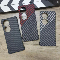 Sarung Telefon, Untuk Huawei P50, P40, P30 Pro, PC Keras, Reka Bentuk Serat Karbon Langsing, Penutup
