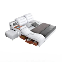 Drawers Glamorous Double Bed King Size Storage Sleeping Multifunctional Twin Bed Frame Luxury Platform