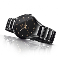 RADO 雷達表 True真我系列真鑽機械腕錶 黑金陶瓷12鑽男款40㎜ R01 (R27056732)