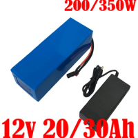 12v ebike battery 12v 20ah 30ah 40ah electric bike battery 12v 30000mah Lithium ion battery For LED CCTV with 12.6V 5A charger