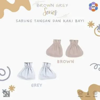 NOVA Brown Grey Series - Sarung Tangan dan Sarung Kaki Bayi (1 Pack) - Lavie Baby House Coklat