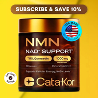Cata-Kor NAD+ Supplement – NMN 500 mg Quercetin TMG Resveratrol Complex – Supports Cellular Energ