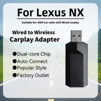 Newest Mini Apple Carplay Adapter for Lexus NX Smart AI Box Car OEM Wired Car Play To Wireless Carplay USB Dongle Plug and Play