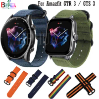 20mm 22mm Nylon WatchBand Strap For Amazfit GTR 3 Pro GTR2 Smartwatch WatchStrap For Amazfit GTS 3 2 2e Belt Bracelet Wristband