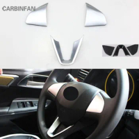 For Honda FIT Jazz GK5 3rd GEN 2014-2018 car Steering wheel sequins cover trim sticker decoration car stylings 3pcs/set C1538