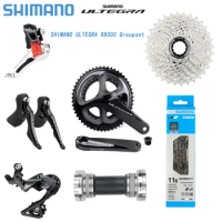 Shimano Ultegra R8000 11 Speed Groupset Road Bike Groupset 170mm 50-34 53-39T Crankset R8000 freewheel HG601 KMC X11 Chain