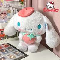 Genuine MINISO Famous Product Sanrio Series Strawberry Sitting Posture Doll Plush Companion Room Decoration Toy Girl Gift