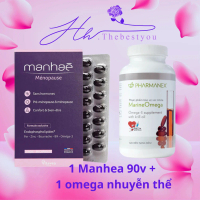 Combo omega + nội tiết  Manhea Nuskin Marine Omega 3 - Hộp 120 viên