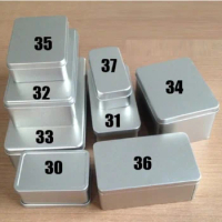 Rectangular Square Metal Tin Box Candy Biscuit Food Large Storage Gift