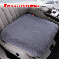Fluffy Plush Car Seat Cushion Pad Breathable Universal Seat Cover Winter Warm Front Rear Seat Mat for Truck Van