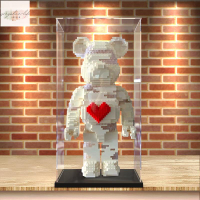 適用樂高bear愛心暴力熊brick網紅積木模型亞克力拼裝展示盒收納