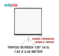 Tripod Screen Projector 120 4:3 / Layar Proyektor Inforce tbk