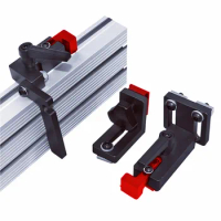 Aluminum Profile Router Fence - Multi T-Track Table Saw Fence Woodworking T-Slot Miter Track Connector and Fence Stopper