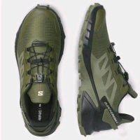 Sepatu Trail Trail Running Olive/Black - 39 Outdoor
