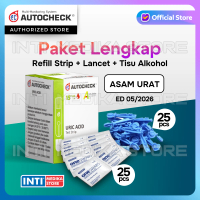 AUTOCHECK 3in1 - Paket Refill Strip Asam Urat Isi 25 pcs | Refill Uric Acid Test Strip