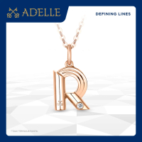 Adelle Jewellery - Alphabet Pendant R - Liontin Emas Berlian Wanita