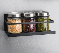 磁鐵冰箱置物架 雪櫃置物架 側掛架 廚房磁吸多功能收納架【黑色】#DADADI