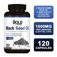 Bold Vitamins Black Seed Oil Supplement (120 Caps) Black Cumin Seed Oil 1000mg Softgel Capsules