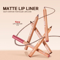 Pudaier Matte 8 Warna Pensil Bibir, Pensil Kontur, Lipstik Eksport, Lipstik Nude