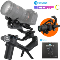 Feiyu SCORP-C 3-Axis Gimbal Stabilizer for DSLR/Mirrorless Camera with Sony α6100/α6300 Canon 80D/90D Nikon Z5/Z6 Panasonic GH5S