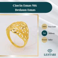 Cincin Emas 916 Dedaun Emas | 916 Gold Ring Gold Leaf