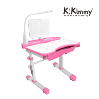【kikimmy】80cm可調式兒童成長桌/加大款-附抽屜+閱讀燈+閱讀書架(K413)