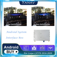 Car Radio Interface Box For Lexus LX570 2016-2020 Car Audio Decoding Box Android GPS navigation Video Multimedia DVD Player