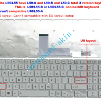 New US white Keyboard For Toshiba L50-B,L50T-B,L50D-B,L55-B,L55T-B,L55D-B,L50-C,L50T-C,L50D-C,L55-C,L55T-C,L55D-C L55-B5276