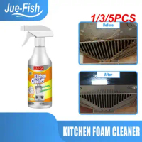 1/3/5PCS 60ml Foam Cleaner Kitchen Grease Cleaner Stain Remover Degreaser Spray Foam Cleaner Kitchen Home Cleaning