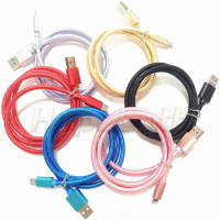 500pcs Alloy Thicker Briaded cable 1m 2m 3m Type c Micro Usb Cables For iphone Samsung Galaxy s8 s9 s10 s6 s7 edge htc lg