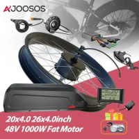 Snow Bike 48V Ebike Conversion Kit 1000W Brushless Hub Motor Gearless Fat Tire Electric Bicycle Conversion Kit With Battery