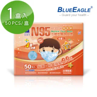 【藍鷹牌】立體型2-6歲幼童醫用口罩 50片x1盒(束帶式/藍色.綠色.粉色)
