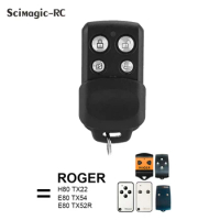 New ROGER Technology H80 TX22 E80 TX52R TX54R M80 TX44R TX1 TX10 433.92mhz Fixed Code Remote Control Clone for Garage Gate Door