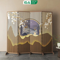 Vách ngăn bình phong IGA bộ 4 tấm hiện đại - GP392