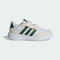 【adidas 愛迪達】運動鞋 童鞋 中童 大童 魔鬼氈 RUN 60S CF C 米白綠 IE6438