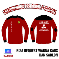 KAOS DECKER LENGAN PANJANG PRAMUKA / SECURITY / SATPAM / PMR / KAOS PRAMUKA / KAOS PASKIBRA COSTUM S