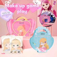 Makeup Manual bag set Mainan Anak Cewek Coloring book buku stiker make up dress up sticker book