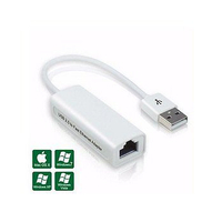 USB 2.0 轉 RJ-45 高速網路卡 - 支援 MAC 系統-富廉網