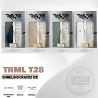 Pod Vape TRML T28 Pod Kit 28W 800Mah Bundling With Crackz Ice Authentic By TRML RICH BROWN